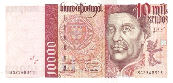 10.000 Escudos POR Banknote (Mid-20th Century Escudo Notes) 1996-1998