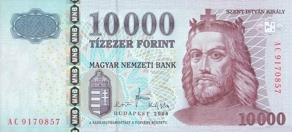 10.000 Forint HUN Banknote (Post-WWII Inflation / Stabilization) 2008-2012