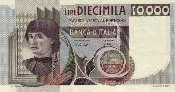 10.000 Lire ITA Banknote (Modern Lira Banknotes) 1976-1984