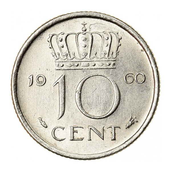 10 cent coin (Juliana) (reverse)