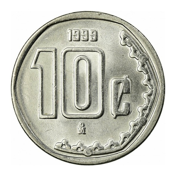 10 Centavos coin Mexico (reverse)