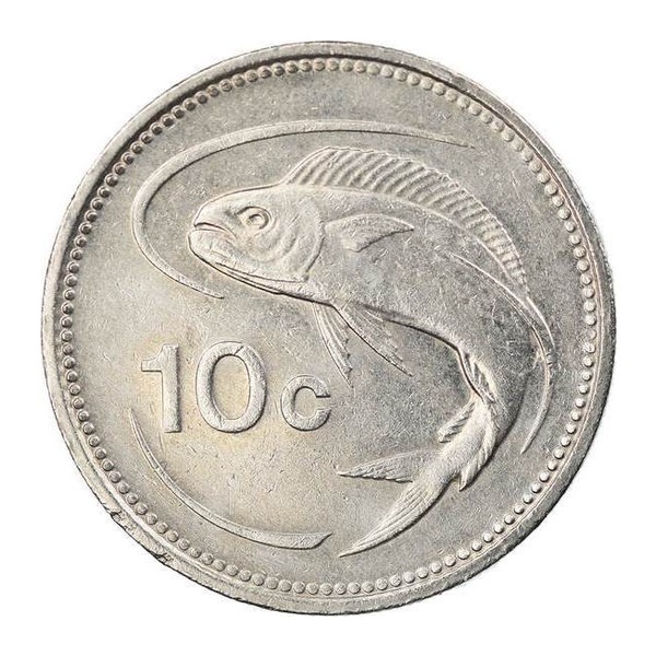 10 cents coin Malta (large type) (reverse)