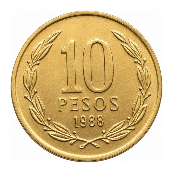 10 Chilean Pesos coin (reverse)
