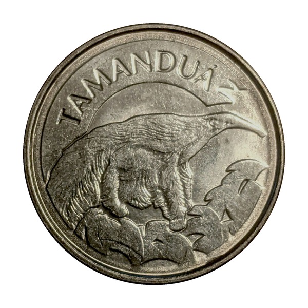 10 Cruzeiros Reais coin (Southern Tamandua) (reverse)