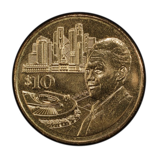 10 dollar commemorative coin Singapore (reverse)