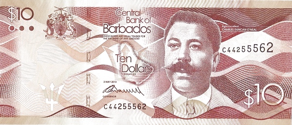 10 Dollars BRB Banknote (2000–2015 Issue) 2013-2018