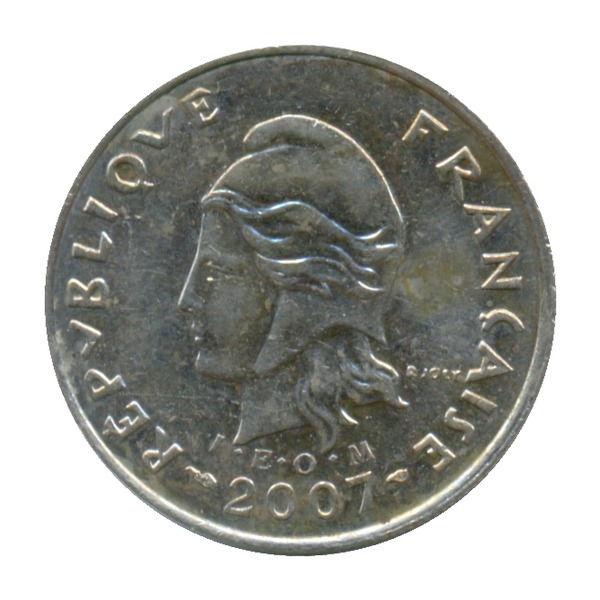 10 Francs coin (Marianne and Tribal Mask, Copper-Nickel)