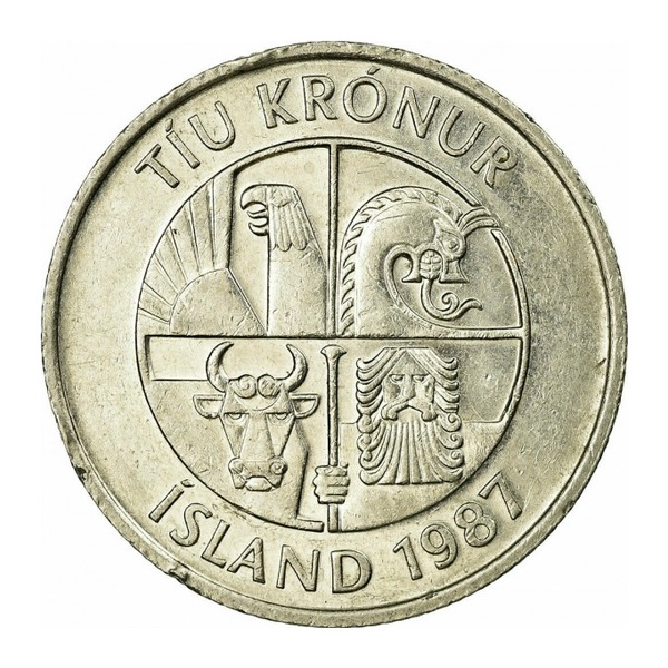 10 Icelandic Kronur coin