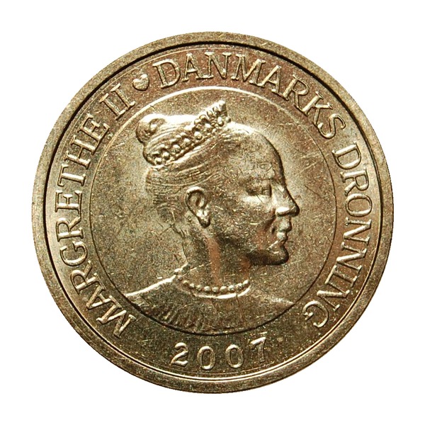 10 Kroner coin (Queen Margrethe II Portrait)