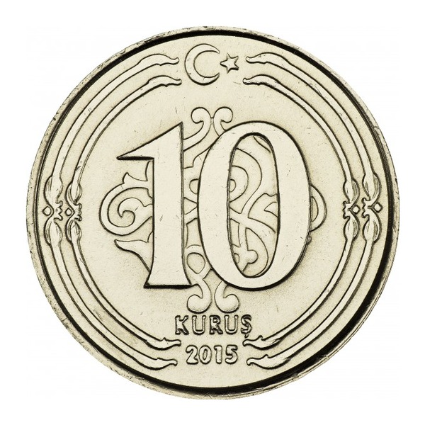 10 Kurus coin Turkey (reverse)