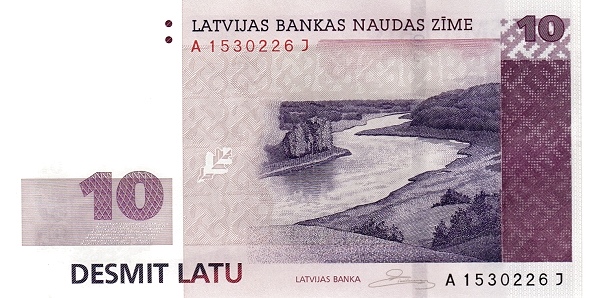 10 Latu LAT Banknote (Final Lats Series (2006-2009)) 2008
