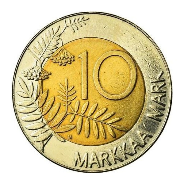 10 markkaa coin Finland (reverse)