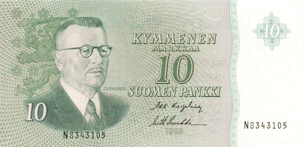 10 Markkaa / Mark FIN Banknote (Post-WWII Markka Issue) 1963