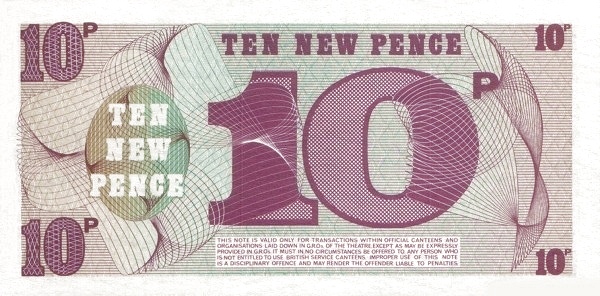 10 New Pence GBP Banknote (Elizabeth II) 1972 (reverse)