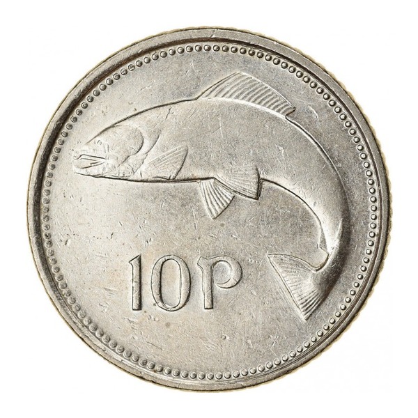 10 Pence coin Ireland (reverse)