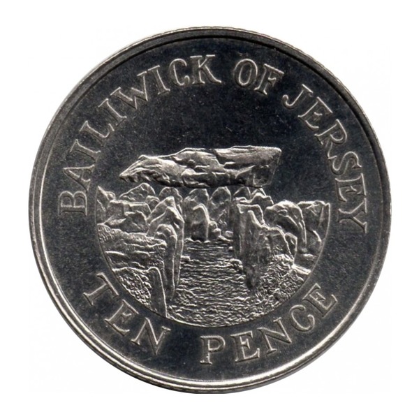 10 Pence coin Jersey (reverse)