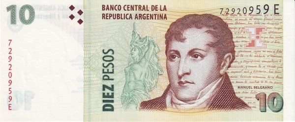 10 Pesos ARG Banknote (Standard Issue) 2003