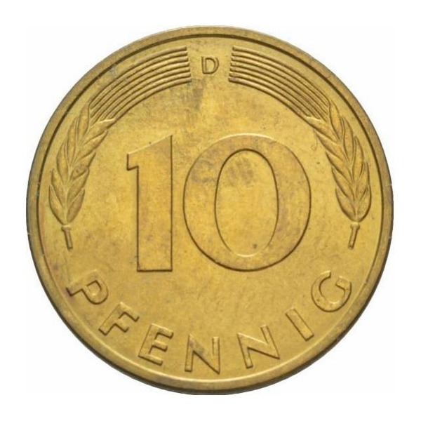10 Pfennig coin Germany (reverse)