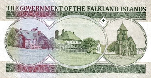 10 Pounds FLK Banknote (2005–2011 Issue) 2011 (reverse)