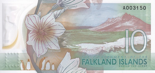 10 Pounds FLK Banknote (2025 'Charles III' Issue) 2025 (reverse)