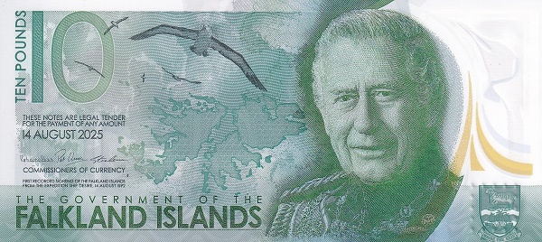 10 Pounds FLK Banknote (2025 'Charles III' Issue) 2025