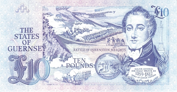 10 Pounds GGY Banknote (ND (1978–1992) Reduced Size Issue) 1991-1995 (reverse)