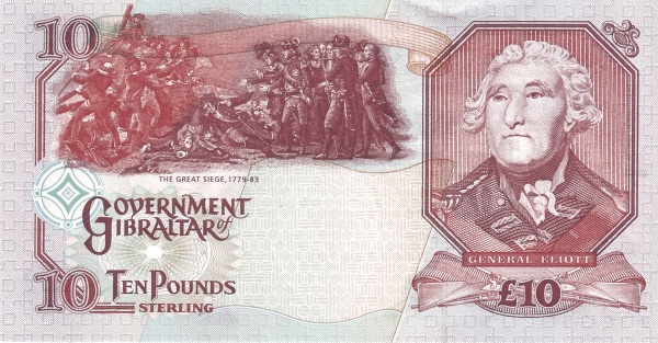 10 Pounds Sterling GIB Banknote (2006 Issue) 2006 (reverse)