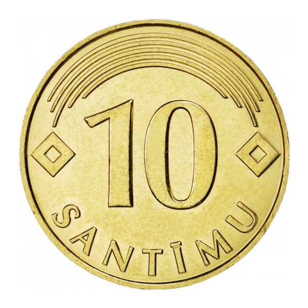 10 Santimu coin Latvia (reverse)