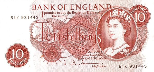 10 Shillings GBP Banknote (Elizabeth II) 1960-1970