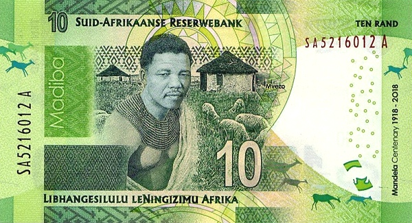 10 South African Rand Banknote (Madiba 100Th Birthday) (reverse)
