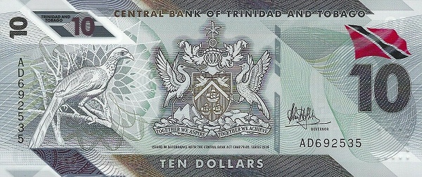 10 Trinidad And Tobago Dollars Banknote