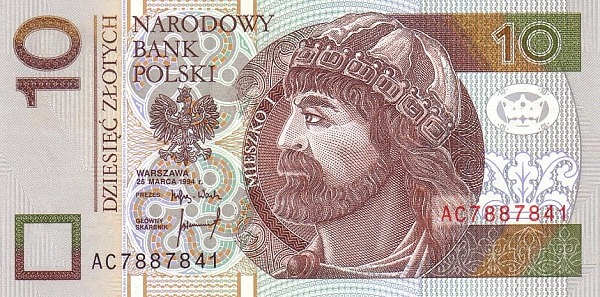 10 Złotych POL Banknote (PRL Period (People’s Republic of Poland)) 1994