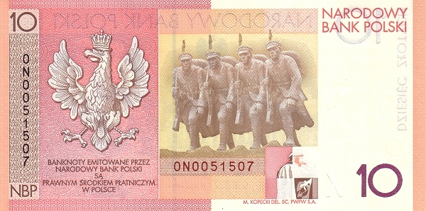 10 Złotych POL Banknote (PRL Period (People’s Republic of Poland)) 2008 (reverse)