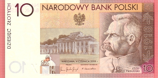 10 Złotych POL Banknote (PRL Period (People’s Republic of Poland)) 2008