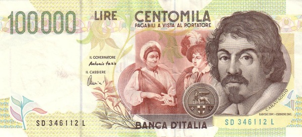100.000 Lire ITA Banknote (Modern Lira Banknotes) 1994