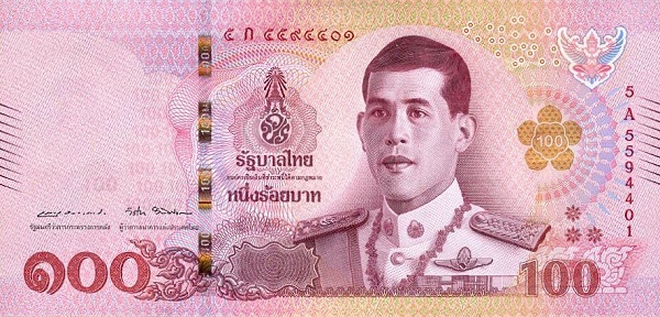 100 Baht THB Banknote (Standard Issue) 2018