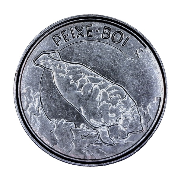 100 Cruzeiros coin (Amazon Manatee) (reverse)