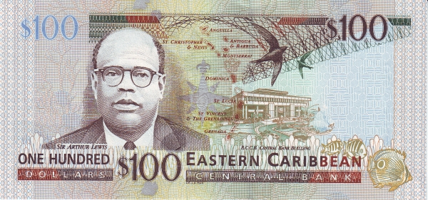100 Dollars XCD Banknote (2003 'Silver Foil' Issue) 2003
