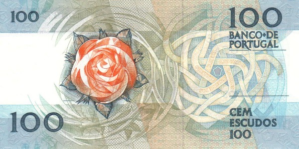 100 Escudos POR Banknote (Mid-20th Century Escudo Notes) 1986-1988 (reverse)