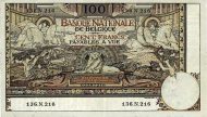 100 Francs / Frank BEF Banknote (Pre-World War I Issue) 1906-1908