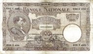 100 Francs / Frank BEF Banknote (World War I Issue) 1921-1927