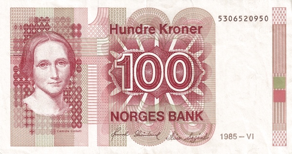 100 Kroner NOR Banknote (Early Krone System (Pre-WWII)) 1983-1994