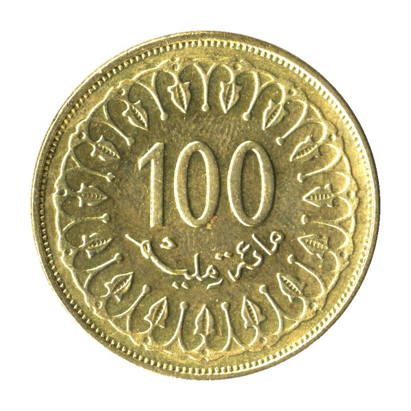 100 Millimes coin (Value) (reverse)