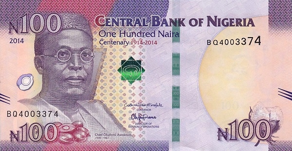 100 Nigerian Naira Banknote (Obafemi Awolowo)