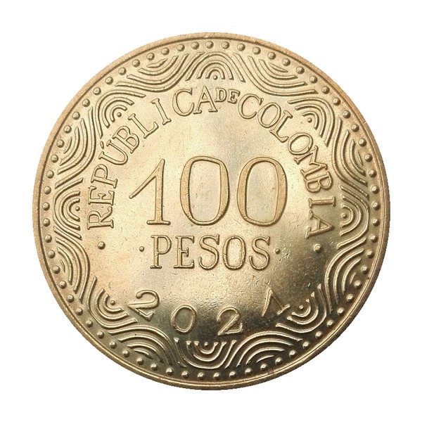100 Pesos coin Colombia (Frailejón)