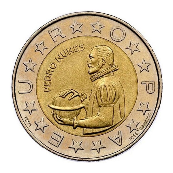 100 Portuguese Escudos coin (Pedro Nunes) (reverse)