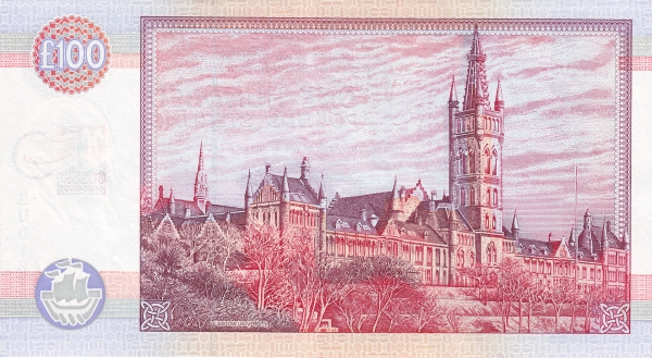 100 Pounds Sterling GBR Banknote (Clydesdale Bank Issue) 2001 (reverse)