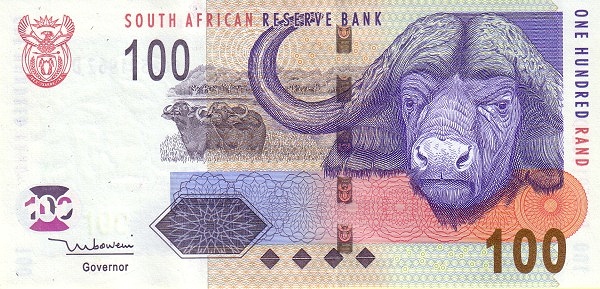 100 South African Rand Banknote (Buffalo Type 2005)