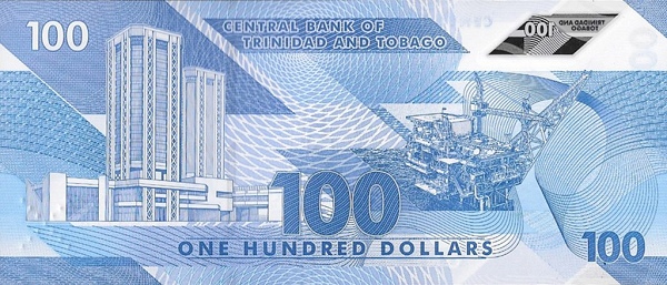 100 Trinidad And Tobago Dollars Banknote (Polymer 2019 Series) (reverse)