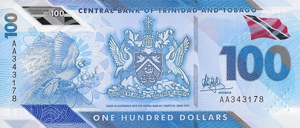 100 Trinidad And Tobago Dollars Banknote (Polymer 2019 Series)